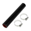 X AUTOHAUX 1セット 内径22mm 長さ200mm 0度 ストレート ブラック レッド カーシリコンホース シリコンチューブ インタークーラー インテ...