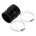 X AUTOHAUX 1セット 内径57-63 mm 長さ76mm 0度 ストレート ブラックカーシリコンホース シリコンチューブ インタークーラー ターボ イ...