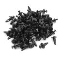 uxcell プラスチックリベット ファスナー プッシュクリップ 自動車ドアフェンダー 穴7.5mm ブラック 100個