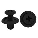 uxcell リベット クリップ リベット ナイロン 8mm 穴径 トリムクリップ フェンダー ブラック ホンダに対応 50個入り
