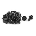 uxcell プラスチックリベット ブラック プラスチック 15個入