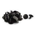uxcell クリップ リベット ファスナー スプラッシュガード ブラック プラスチック 30個 8mmx19mmx25mm