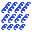X AUTOHAUX スパークプラグワイヤーセパレーター プラスチック製 ブルー 7mm8mm9mmのスパークプラグワイヤー 点火ワイヤーセパレーター 12個入り
