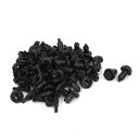 uxcell リベットカー プッシュクリップ 50個 30mmx10mm プラスチック ブラック
