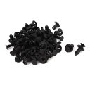 uxcell プラスチック製リベット クリップ ファスナ 40個 ブラック