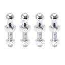X AUTOHAUX 車のガスストラットボールスタッド ガスストラットショック用 10mm シルバートーン 4セット M6x20mm