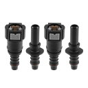 uxcell 燃料ラインホースクイックリリースコネクタ ディスコネクトホース ナイロン 9.89mmSAE-10.5mm ストレート 2セット(2)