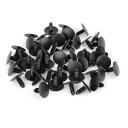 uxcell トリム パネル リテーナ プラスチックリベット フェアリング トリム クリップ 50個 7mm ブラック