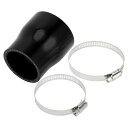 X AUTOHAUX 1セット 内径51-60mm 長さ76mm 0度 ストレート ブラック カーシリコンホース シリコンチューブ インタークーラー ターボ イ...