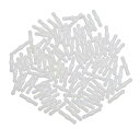 uxcell ホースコネクタ ホワイト プラスチック ウォーター ホースコネクタ チューブ パイプ フィッティング スプリッタ 29x6.3mm 100個入り