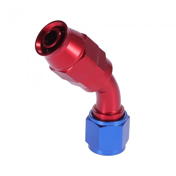 X AUTOHAUX ホースエンドフィッティング ホース端部継手 ホースコネクタ 6061アルミニウム合金 45度ス..