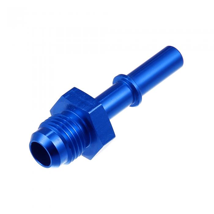 uxcell 車の燃料ホース パイプ クイックディスコネクトアダプタコネクタ プッシュオンEFI 継手 アルミニウム合金 6ANオス - 8mm ブルー