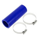 X AUTOHAUX 内径35mm 長さ127mm 0度 ブルー車用 耐熱 シリコンホース ホースバンド付き クーラントホース 4層強化 ブレーキホース ダクト...