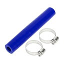 X AUTOHAUX 内径10mm 長さ127mm 0度 ブルー車用 耐熱 シリコンホース ホースバンド付き 4層強化 ブレーキホース カーエキゾースト インテ...