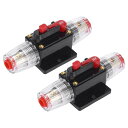 X AUTOHAUX サーキットブレーカー オーディオヒューズホルダー インバーターサーキットブレーカー 過負荷保護 防水 2個入り 50A