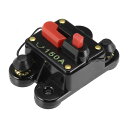 X AUTOHAUX 12V インラインサーキットブレーカ 車の保護 ステレオスイッチ ヒューズホルダー リセットヒューズインバーター 150A 150 AMP...