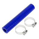 X AUTOHAUX 内径12mm 長さ127mm 0度 ブルー車用 耐熱 シリコンホース(ホースバンド付き)クーラントホース 4層強化 ブレーキホース ダクト...