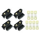 X AUTOHAUX ヒューズキット 4xANSホルダー 7xヒューズ デュアルバッテリー充電機器 自動車用マリンカーオーディオビデオアラームアンプ用 80A