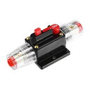 X AUTOHAUX サーキットブレーカー 手動リセットインライン付き ヒューズホルダー保護具 車用 DC 12V- 48V 150Amp ブラック レッド 1...