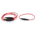 uxcell ヒューズホルダー ヒューズボックス ヒューズ 車用リードワイヤ長25cm スクリュータイプ 5mmx20mm 25cm 5個入り