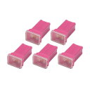 uxcell PALヒューズ PALカートリッジヒューズ メス端子 DC 32V 30A ピンク 長方形 5個入り