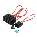 uxcell ヒューズホルダー ヒューズ ヒューズボックス ヒューズキャップ ヒューズ 車用 DC 12V 標準ブレードスタイル 30Aヒューズ付き 5セット