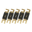 uxcell ANLヒューズ カービークルオーディオシステム用 60Amp ゴールドトーン 5個入り