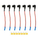 uxcell カーヒューズタップ追加の回路アダプター 3個 ユニバーサル 12V 7個 5A ミニ ATM APM ブレード型ヒューズ付き 1セット