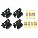 uxcell ヒューズキット 4xANSホルダー 7xヒューズ デュアルバッテリー充電機器 自動車用マリンカーオーディオビデオアラームアンプ用 120A