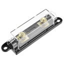 X AUTOHAUX 40A ヒューズ インラインホルダ付き 電気的保護 可溶 カーオーディオ ビデオ ステレオ用 ブラック 1個(2)