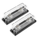 X AUTOHAUX 100A ヒューズ インラインホルダ付き 電気的保護 可溶 カーオーディオ ビデオ ステレオ用 2個