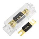uxcell ANLヒューズホルダー カーオーディオ0 4 8 ゲージインライン 透明ヒューズブロック クリア ヒューズ2個付き 1セット 30A