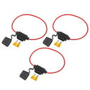 X AUTOHAUX カーインラインATCブレードスタイル インラインヒューズホルダー 5A中ヒューズ付き DC 12V 16ゲージ 3セット