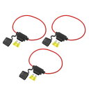 X AUTOHAUX インラインヒューズホルダー カーインラインATCブレードスタイル 20A中ヒューズ付き 3セット DC 12V 16ゲージ