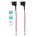 X AUTOHAUX 32V 標準ヒューズアダプター タップヒューズキット 15A ブレードスタイルヒューズ付き 車 ボート用 2セット