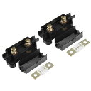 uxcell 80Aヒューズ 電気保護ヒューズ インラインホルダ付き カーオーディオビデオステレオ用 ブラック 2セット
