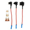 uxcell カーヒューズタップ追加の回路アダプター 3個 ユニバーサル 12V 3個 7.5A 標準ミニ 薄型ミニ ブレード型ヒューズ付き 1セット