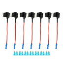 uxcell 車のヒューズタップ回路アダプターの追加 ユニバーサル 12V 7個15A標準APR ATCブレード型ヒューズ付き 7個 1セット