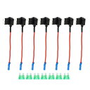 uxcell 車のヒューズタップ回路アダプターの追加 ユニバーサル 12V 7個30A標準APR ATCブレード型ヒューズ付き 7個 1セット