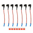 uxcell 車のヒューズタップ回路アダプターの追加 ユニバーサル 12V 7個10AミニATM APMブレード型ヒューズ付き 3個 1セット