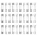 X AUTOHAUX 30個入り 30A クイックブローグラスチューブヒューズ 250V 5x20mm 0.2x0.79インチ 車用ガラスチューブヒューズ