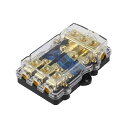 X AUTOHAUX ミニヒューズホルダー ミニANLヒューズホルダー ヒューズホルダー分配ブロック 60AミニANLヒューズ付き 3ウェイ カーステレオオーデ...