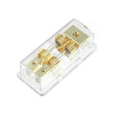 uxcell 4 8 AWG ゲージ 60A AGUヒューズホルダー 2ウェイ 配電ブロック カーオーディオ用スプリッター