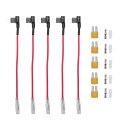 X AUTOHAUX 5セットのユニバーサルカーヒューズタップと回路アダプター12V 5Aブレードタイプのヒューズ付き