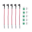 X AUTOHAUX 5セットのユニバーサルカーヒューズタップと回路アダプター12V 30Aブレードタイプのヒューズ付き