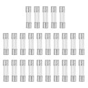 X AUTOHAUX 25個の15Aクイ ックブローヒューズガラスチューブ 250V 5x20mm 0.2x0.79インチ カーヒューズガラスチューブ