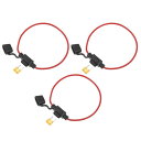 X AUTOHAUX インラインヒューズホルダー カーインラインATCブレードスタイル 5Aヒューズ付き 3セット DC 12V 16ゲージ