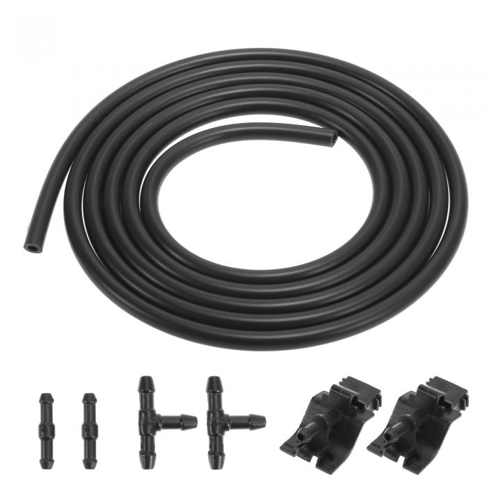 X AUTOHAUX フロントガラスウォッシャーノズル 2mフロントガラスウォッシャーホース 4個コネクタ置き換え 85381-12300 Toyotaに対応 Scion用 Lexusに対応 7個