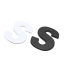 uxcell カーステッカー ブラック 金属製 S 文字の形状 アルファベット ステッカー エンブレム バッジ デカール 自動車用
