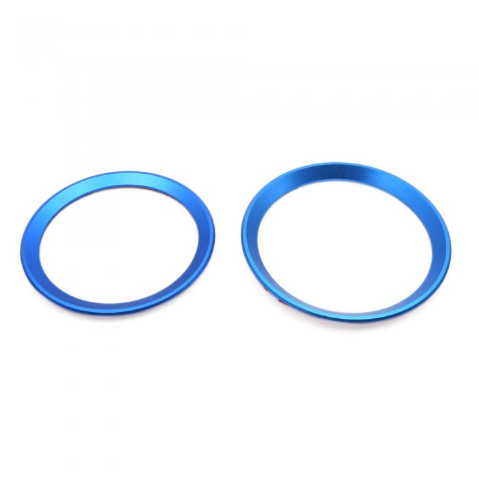 uxcell ロゴ装飾リング フロントリアエンブレム装飾 エンブレム装飾リング BMWに対応シリーズ3用 ブルー 2個入り